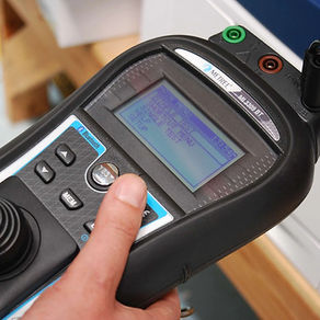 Electrical testing equipment used during the service